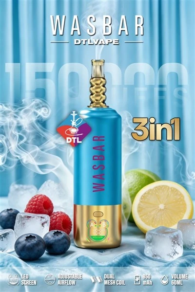 WASBAR 150000 Puffs 3-an-1 Vape